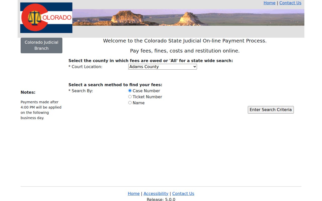 Crowley County Clerk of Court records Colorado Judicial Online Payment System