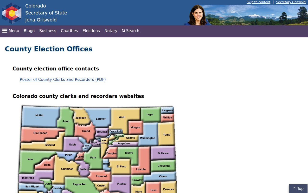 Crowley County Clerk of Court records and Colorado county election office directory