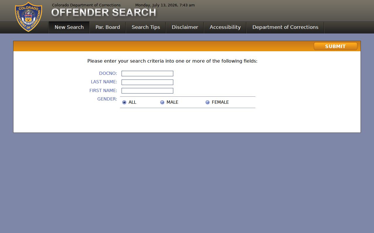 Crowley County inmate records and Colorado DOC offender search