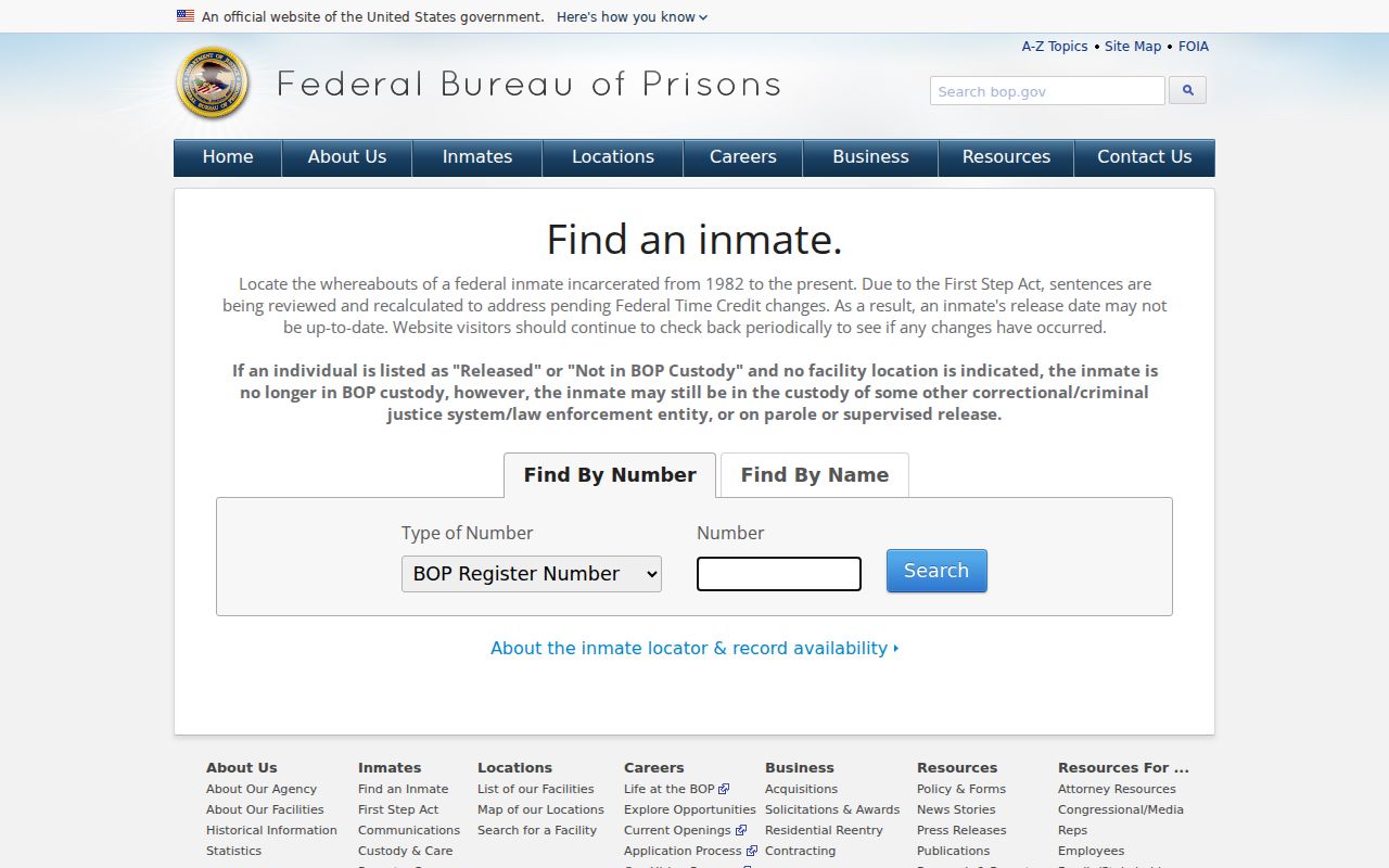 Crowley County inmate records and federal Bureau of Prisons locator